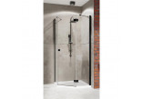 Corner shower cabin symmetric Radaway Essenza New Black PTJ 100x100 door left, profil black, glass transparent- sanitbuy.pl