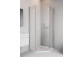 Corner shower cabin symmetric Radaway Essenza New Black PTJ 100x100 door left, profil black, glass transparent- sanitbuy.pl