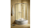 Semicircular shower cabin Radaway Classic A 1700, 80x80cm, rozsuwana, graphite glass, white profile