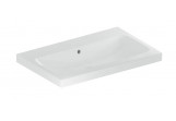 Countertop washbasin Geberit iCon, 75x48cm, z overflow, without tap hole, white