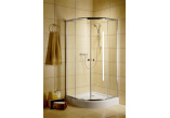 Semicircular shower cabin Radaway Classic A 1700, 80x80cm, rozsuwana, glass brązowe, profil chrome