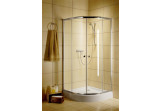 Semicircular shower cabin Radaway Classic A, 90x90cm, rozsuwana, glass brązowe, profil chrome