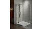 Semicircular shower cabin Radaway Classic A, 90x90cm, rozsuwana, glass brązowe, white profile