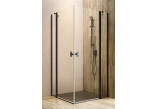 Shower cabin Radaway Nes 8 Black KDD II 100, part left, 1000x2000mm, profil black