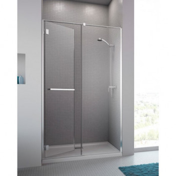 Door shower for recess installation Radaway Arta QL DWS, left, on special order, 700-1500mm, glass transparent, profil chrome