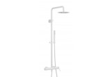 Shower set Excellent Pi, wall mounted, 2 wyjścia wody, overhead shower round 200mm, white