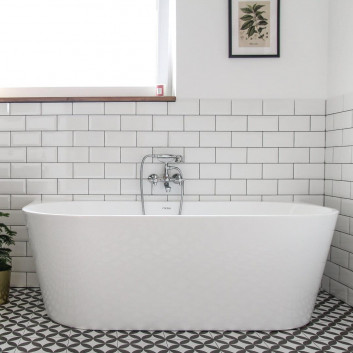 Bathtub freestanding Massi Wide, 175x100x58 cm, without overflow, white- sanitbuy.pl