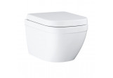 Wall-hung wc Grohe Euro Ceramic, 54x37cm, bezkołnierzowa with soft-close WC seat - alpine white