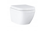 Wall-hung wc Grohe Euro Ceramic, 49x37cm, bezkołnierzowa with soft-close WC seat, alpine white
