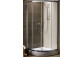 Semicircular shower cabin Radaway Premium A 1700, 90x90cm, rozsuwana, glass fabric, profil chrome