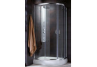 Semicircular shower cabin Radaway Premium Plus E 1900, 90x80cm, rozsuwana, glass fabric, profil chrome