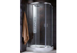 Semicircular shower cabin Radaway Premium A 1700, 90x90cm, rozsuwana, glass fabric, profil chrome