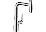 Kitchen faucet Hansgrohe Metris Select M71, single lever, pull-out spray, 2jet, sBox - chrome