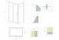 Side panel S 100 for cabin prysznicowych Radaway Evo DW, 1000x2000mm, glass transparent, profil chrome