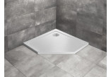 Shower tray rectangular Radaway Doros F, 140x80cm, acrylic, stone white