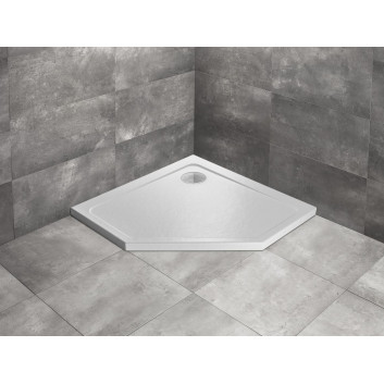 Shower tray rectangular Radaway Doros F, 140x80cm, acrylic, stone white