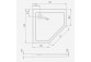 Shower tray rectangular Radaway Doros F, 140x80cm, acrylic, stone white