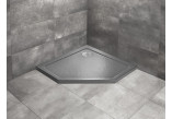 Shower tray rectangular Radaway Doros F, 140x80cm, acrylic, stone white