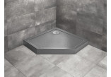 Shower tray rectangular Radaway Doros F Compact, 140x80cm, acrylic, stone white