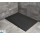 Shower tray rectangular Radaway Kyntos F, 90x80cm, conglomerate marble, black