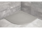 Angle shower tray Radaway Kyntos A, 80x80cm, conglomerate marble, cemento