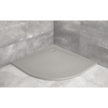 Shower tray rectangular Radaway Kyntos F, 210x100cm, conglomerate marble, cemento