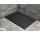 Shower tray rectangular Radaway Teos F, 110x80cm, conglomerate marble, black