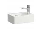 Wall-hung washbasin small Laufen Val SaphirKeramik, 34x22 cm, with hole na baterie on the right stronie, with hole przelewowym - white
