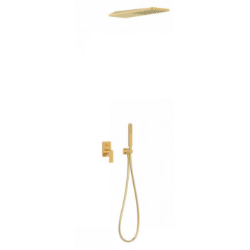 Shower set Tres Loft Colors, with concealed mixer, gold matt