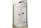 Side panel for hinged door Huppe Aura Pure, 1200mm, montaż on shower tray, Anti-Plaque, silver profil