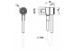 Shower set Gessi Hi-Fi, handshower with hose 150cm i magnetycznym uchwytem, Gold PVD