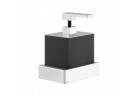 Soap dispenser w płynie Gessi Rettangolo, wall mounted, black, finish Finox Brushed Nickel