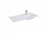 Vanity washbasin Elita Skappa, 121x46cm, right, overflow, battery hole, white