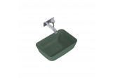 Countertop washbasin Elita Reni, 46x33cm, without overflow, forest green matt