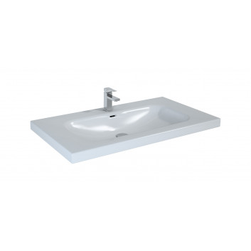 Vanity washbasin Elita Skappa, 71x46cm, overflow, battery hole, white