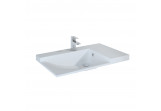 Vanity washbasin Elita Metis, 72x50cm, left, overflow, battery hole, white