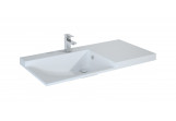 Vanity washbasin Elita Metis, 92x50cm, left, konglomeratowa, overflow, battery hole, white