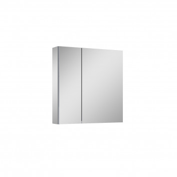 Wall mounted cabinet z lustrem Elita Basic, 50cm, 1 doors, 2 szklane półki, szary