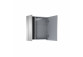 Wall mounted cabinet z lustrem Elita Basic, 50cm, 1 doors, 2 szklane półki, szary