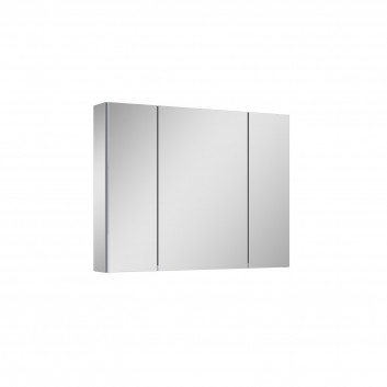 Wall mounted cabinet z lustrem Elita Basic, 60cm, 2 doors, 4 szklane półki, szary