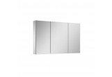 Wall mounted cabinet z lustrem Elita Basic, 100cm, 3 doors, 6 szklane półek, szary