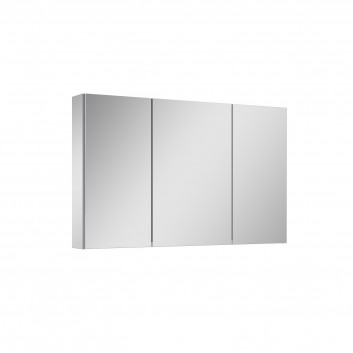 Wall mounted cabinet z lustrem Elita Basic, 80cm, 3 doors, 6 szklane półek, szary