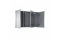 Wall mounted cabinet z lustrem Elita Basic, 80cm, 3 doors, 6 szklane półek, szary