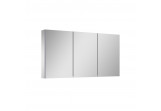 Wall mounted cabinet z lustrem Elita Basic, 120cm, 3 doors, 6 szklane półek, szary