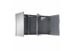 Wall mounted cabinet z lustrem Elita Basic, 100cm, 3 doors, 6 szklane półek, szary