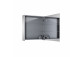 Wall mounted cabinet z lustrem Elita Basic, 40cm, 1 doors, 2 szklane półki, szary