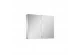 Wall mounted cabinet z lustrem Elita Medium, 80cm, 2 doors, 4 szklane półki, gniazdko electrical, szary