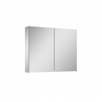 Wall mounted cabinet z lustrem Elita Medium, 60cm, 1 doors, 2 szklane półki, gniazdko electrical, szary