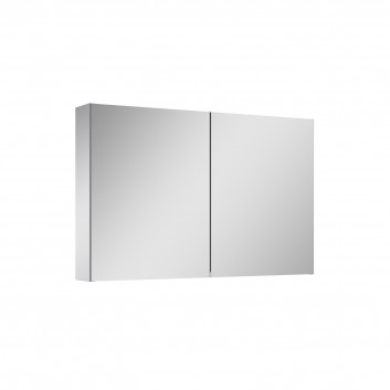 Wall mounted cabinet z lustrem Elita Medium, 80cm, 2 doors, 4 szklane półki, gniazdko electrical, szary