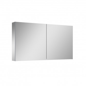 Wall mounted cabinet z lustrem Elita Medium, 100cm, 2 doors, 4 szklane półki, gniazdko electrical, szary